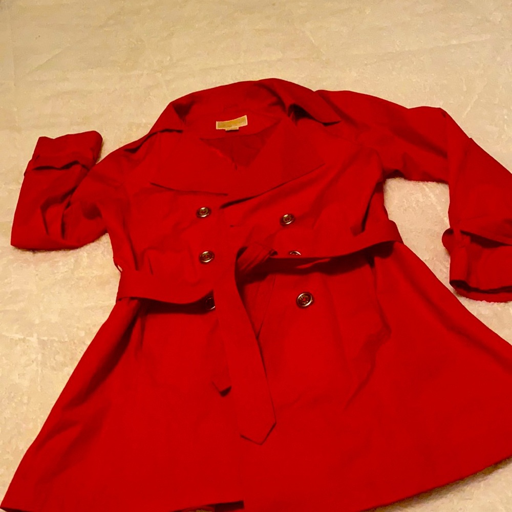 Michael Kors vibrant red raincoat. Only worn a few times, in very good condition